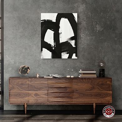 Notoriart Straight Black Hair Couple Abstract Canvas Wall Art