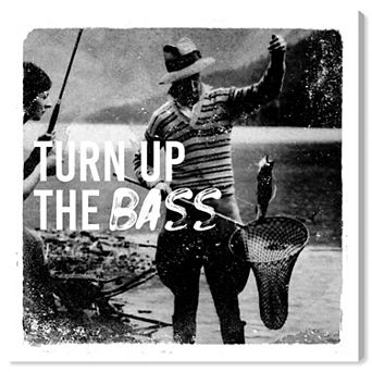 Notoriart Turn Up The Bass Noir Canvas Wall Art
