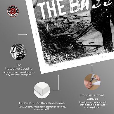 Notoriart Turn Up The Bass Noir Canvas Wall Art