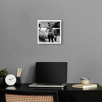 Notoriart Turn Up The Bass Noir Canvas Wall Art