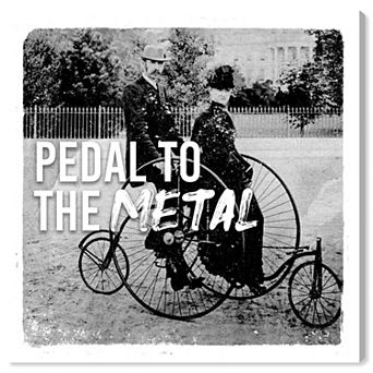 Notoriart Pedal To The Medal Noir Canvas Wall Art