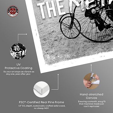 Notoriart Pedal To The Medal Noir Canvas Wall Art