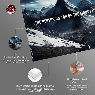 Notoriart Top Of The Mountain Canvas Wall Art