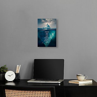 Notoriart Success Iceberg Motivation Canvas Wall Art