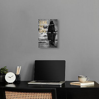 Notoriart Sink Or Sail Canvas Wall Art