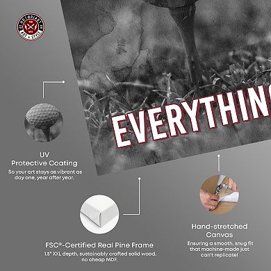 Notoriart Mindset Is Everything Golf Canvas Wall Art