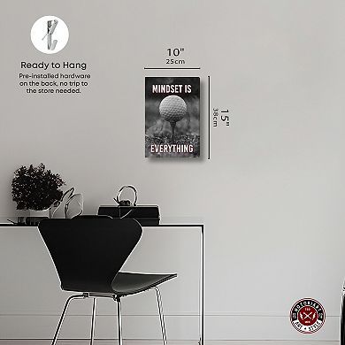 Notoriart Mindset Is Everything Golf Canvas Wall Art