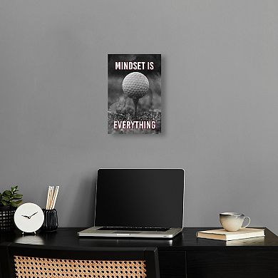 Notoriart Mindset Is Everything Golf Canvas Wall Art