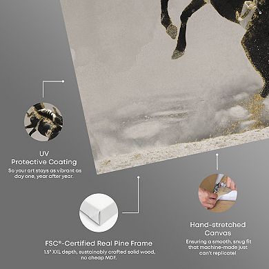 Notoriart Never Give Up Rodeo Canvas Wall Art