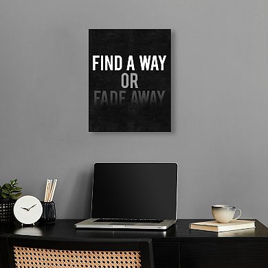 Notoriart Find A Way Canvas Wall Art