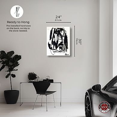 Notoriart Dimensional Noir Abstract Canvas Wall Art
