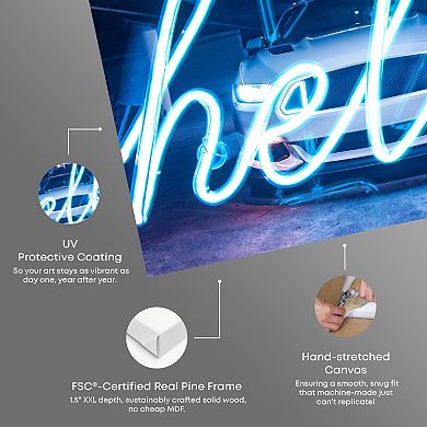 Notoriart Neon Car Lights Canvas Wall Art