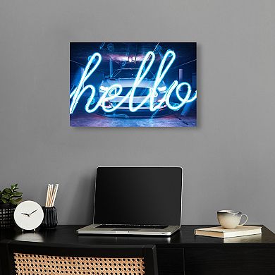 Notoriart Neon Car Lights Canvas Wall Art