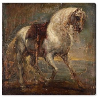 Notoriart Van Dyck - A Grey Horse Canvas Wall Art