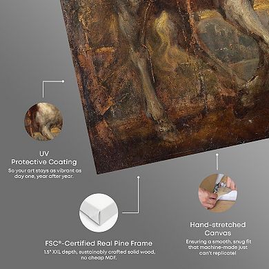 Notoriart Van Dyck - A Grey Horse Canvas Wall Art