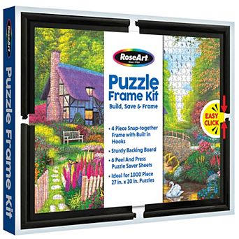 Cra-Z-Art RoseArt Puzzle Frame Kit for 1000 pc Jigsaws: Snap-Together Frame & Saver Sheets