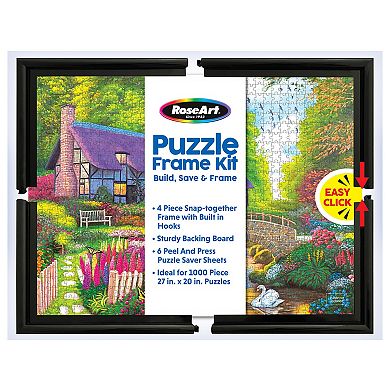 Cra-Z-Art RoseArt Puzzle Frame Kit for 1000pc Jigsaws: Snap-Together Frame & Saver Sheets