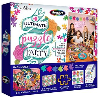 Cra-Z-Art RoseArt Ultimate Puzzle Party Game Night Box: 2x 300 pc Jigsaws