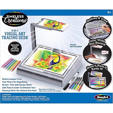 Cra-Z-Art Timeless Creations 2-in-1 Tracing Desk Light Box Drawing Set
