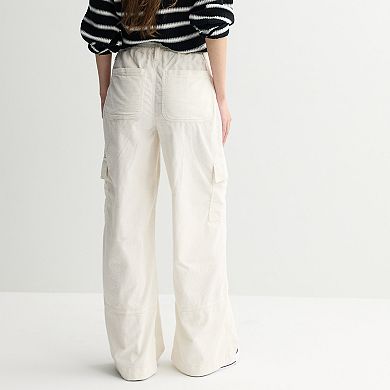 Juniors' SO® High Rise Cord Cargo Pants