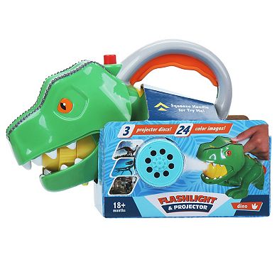 Kid Galaxy Dino Flashlight & Projector with 3 Discs & 24 Images