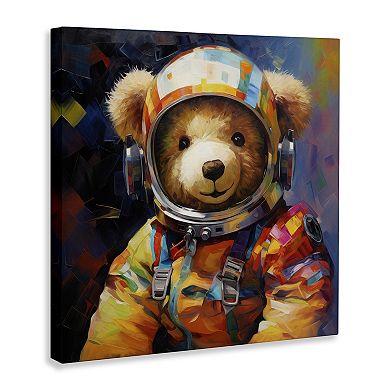 Stupell Home Decor Teddy Bear Astronaut Canvas Wall Art