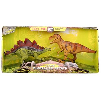 Kid Galaxy 2-Pack Dinosaur Attack Figures with Lights & Sounds