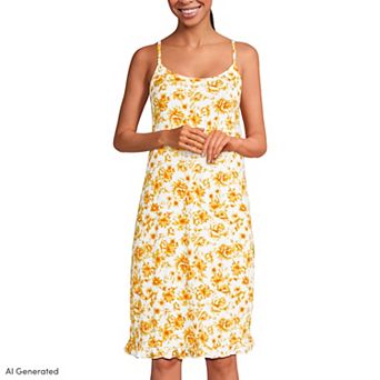 Women's Lands' End Cooling Knee Length Slip Nightgown