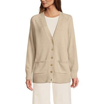 Women's Lands' End Drifter V-Neck Relaxed Cardigan Sweater