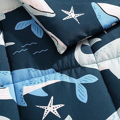 Nautica Finnian Whales Navy Comforter & Sham Set