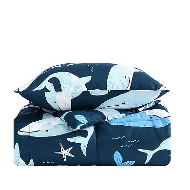 Nautica Finnian Whales Navy Comforter & Sham Set