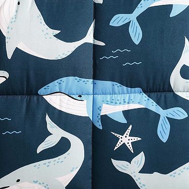 Nautica Finnian Whales Navy Comforter & Sham Set