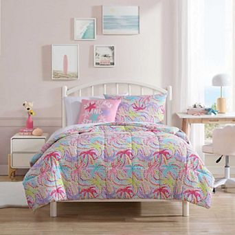 Nautica Sutton Palm Trees Aqua Comforter & Sham Set