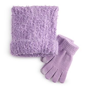 Girls madden girl Cat Ear Beanie & Gloves Set