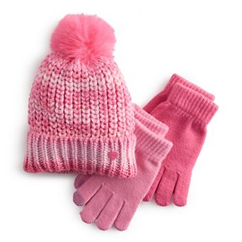 Girls madden girl Ombre Beanie & Gloves Set