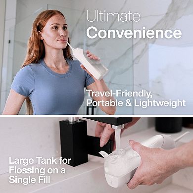 Aquasonic Icon Electric Water Flosser - Cordless Waterproof Oral Irrigator