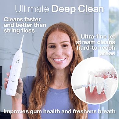Aquasonic Icon Electric Water Flosser - Cordless Waterproof Oral Irrigator