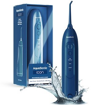 Aquasonic Icon Electric Water Flosser - Cordless Waterproof Oral Irrigator