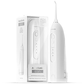 Aquasonic Icon Electric Water Flosser - Cordless Waterproof Oral Irrigator