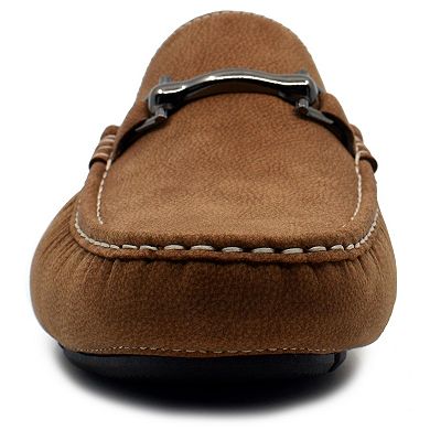 Akademiks Weston Men's Slip-On Loafers With Buckle Detail