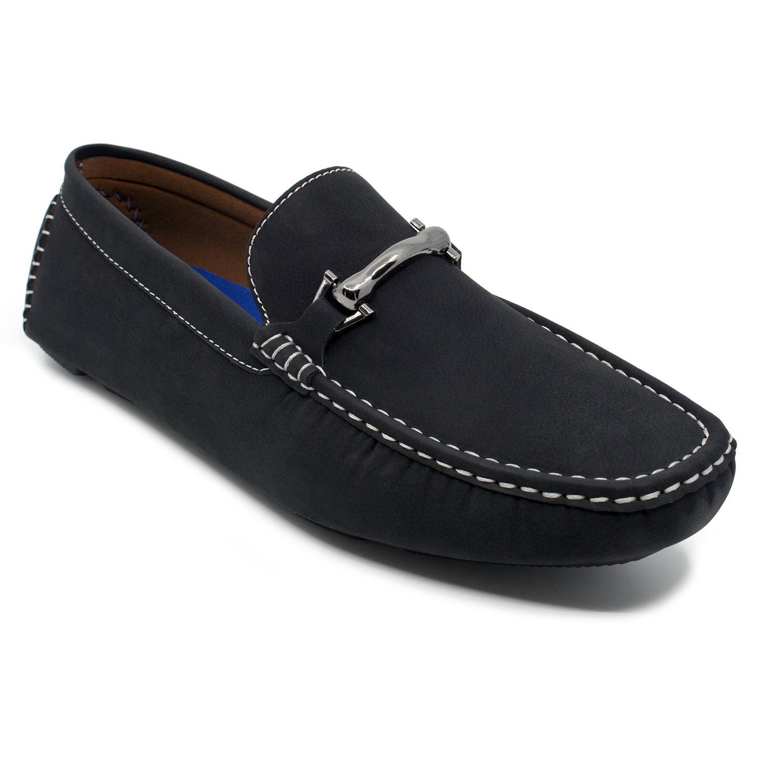 Мужские туфли Akademiks Weston Slip-On Loafers With Buckle Detail, цвет: Чёрный