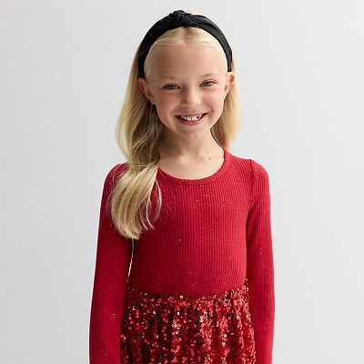 open lace back dress Christmas Red Christmas Sequin Tutu Dress