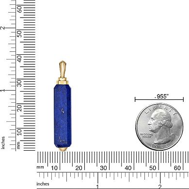 Men's Lynx Lapis Obelisk Pendant Necklace