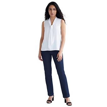 Jessica London Women's Plus Size Uptown Sleeveless Tie-Neck Blouse