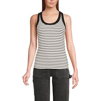Women's Lands' End Drapey Ribbed Fitted Tank Top