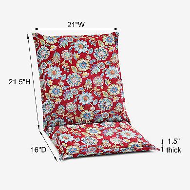 BrylaneHome Bh Outdoor Performance Flanged Hinged Cushion