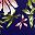 Navy Tropical Leaves