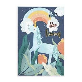 Stupell Home Decor Never Stop Dreaming Unicorn Plaque Wall Art