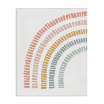 Stupell Home Decor Minimal Pastel Rainbow Canvas Wall Art