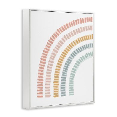 Stupell Home Decor Minimal Pastel Rainbow Framed Giclee Wall Art